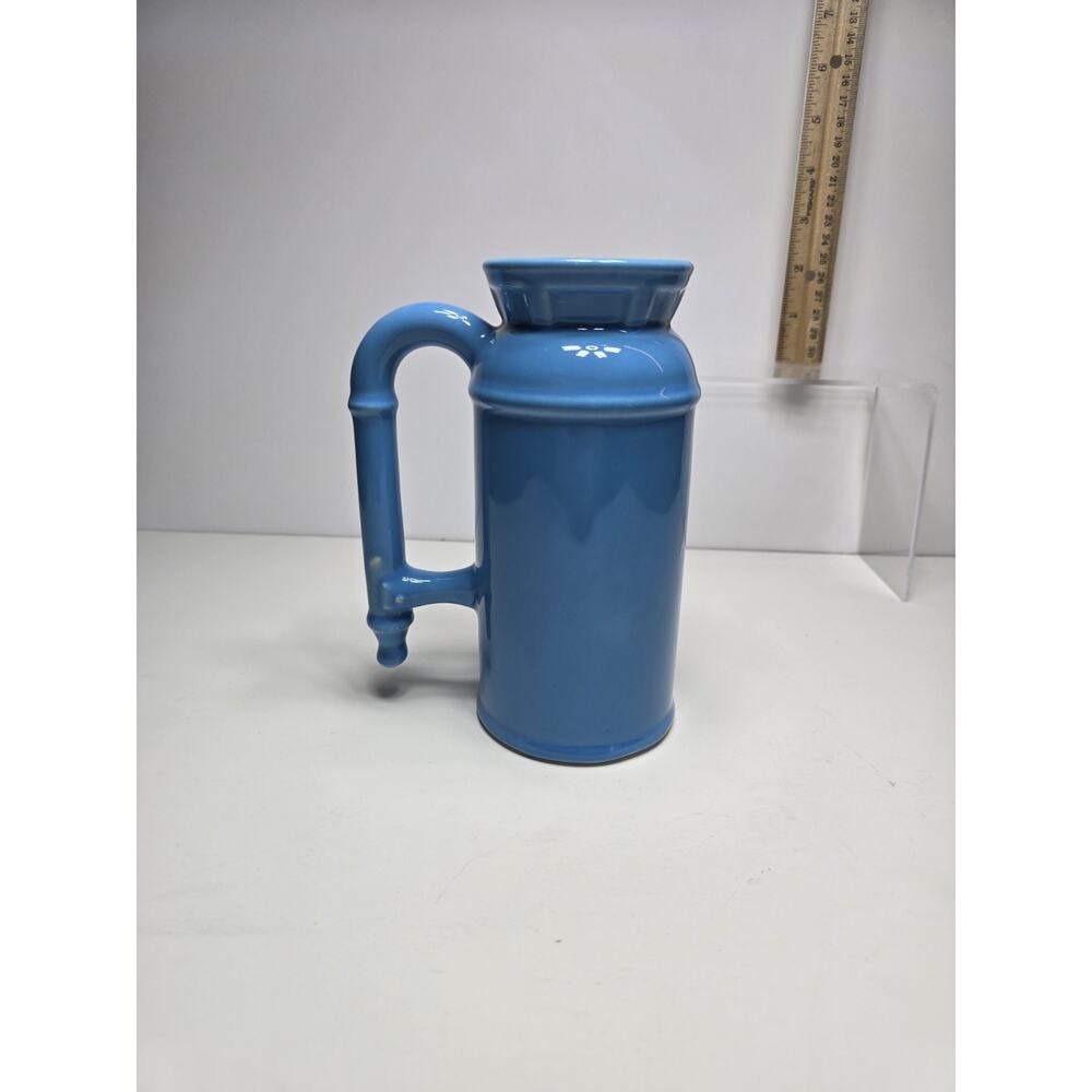 Starcrest Pottery Fire Extinguisher Mugs Vases 7” USA Firefighter Blue